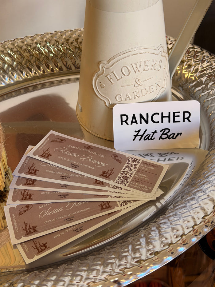 Rancher Hat Bar - Coastal Cowgirl - Sip & Social Club San Diego event